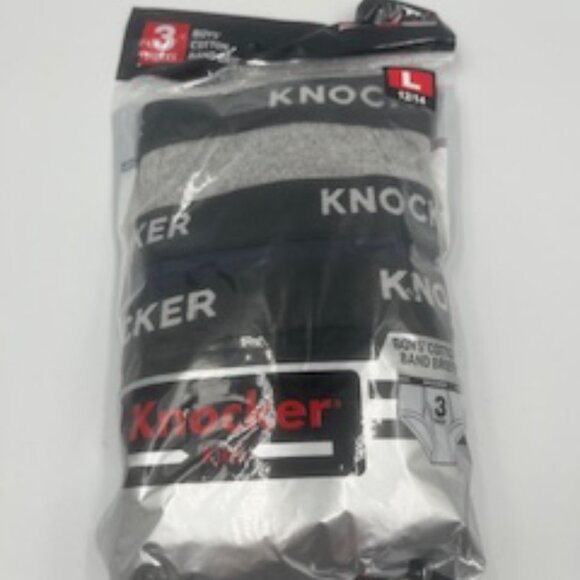NEW Knockers Kids Cotton Briefs Boys 3 Piece Packages Set Of 2 Total 6 Size larg - Picture 2 of 4